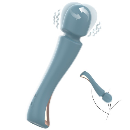 Wagging Wand Massager, Ergonomic Handle, 3 Speeds × 6 Vibration & Wagging Modes